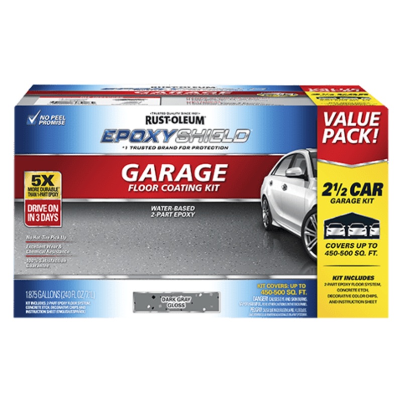 Epoxyshield Garage Floor Coating – 2.5 Gallon Kit