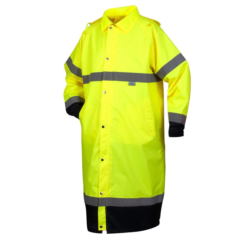 Pyramex Hi-Vis Rainwear Coat|Small|Medium|Large|Extra Large|2X Large|3X Large|4X Large|5X Large
