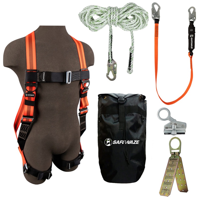 V-Line Bag Roof Kit: FS99280-E Harness, FS700-100 VLL, FS1118-DC Grab, FS88560-E Lanyard, FS870 Anchor, FS8185 Bag