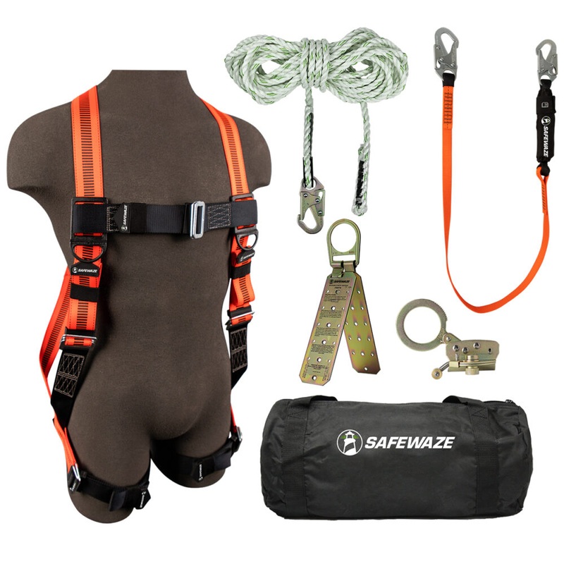 V-Line Bag Roof Kit: FS99280-E Harness, FS700-50 VLL, FS1120 Grab, FS88560-E Lanyard, FS870 Anchor, FS8150 Bag