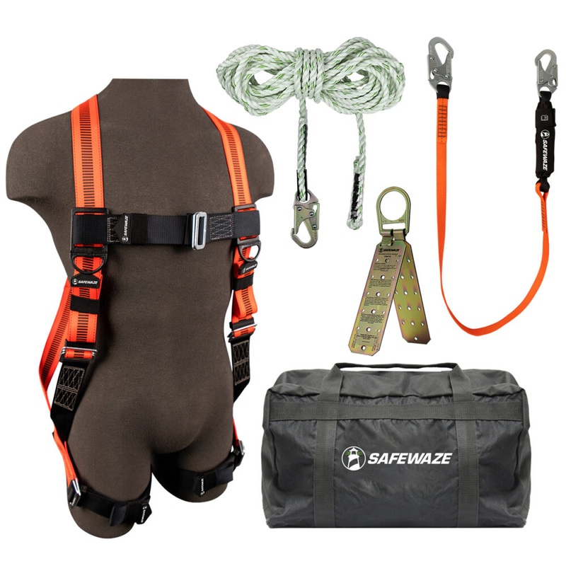 V-Line Bag Roof Kit: FS99280-E Harness, FS700-50GA VLL, FS88560-E Lanyard, FS870 Anchor, FS8175 Bag