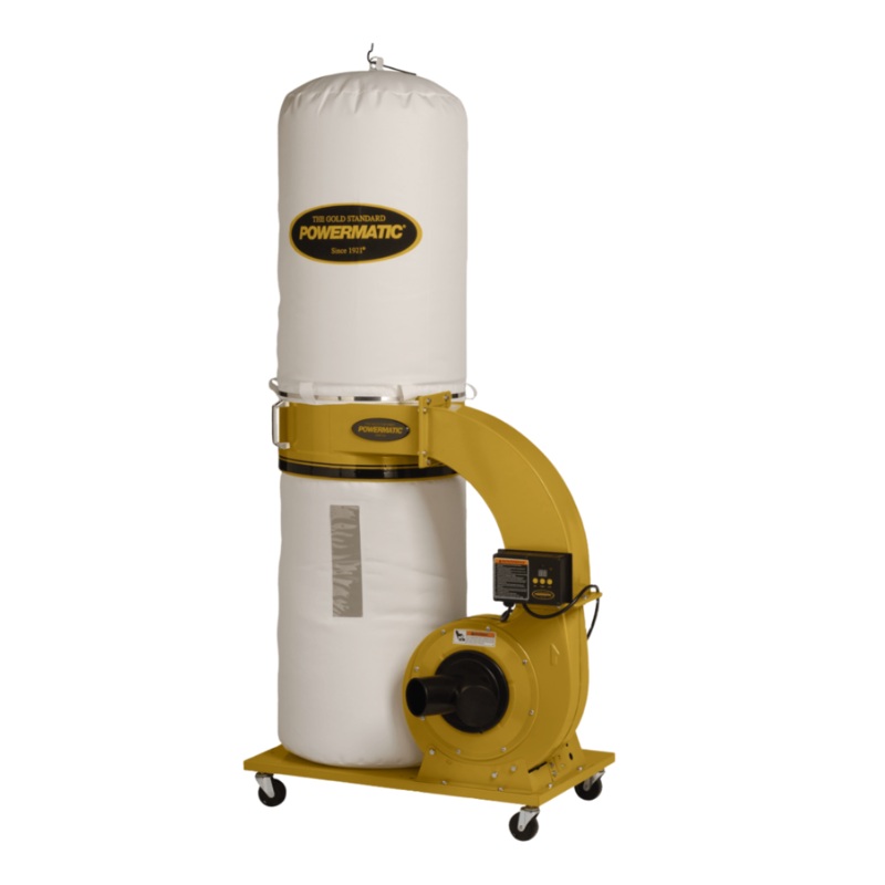 PM1300TX-BK Dust Collector, 1.75HP 1PH 115/230V, 30-Micron Bag Filter Kit
