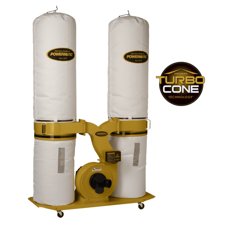 PM1900TX-BK1 Dust Collector, 3HP 1PH 230V, 30-Micron Bag Filter Kit