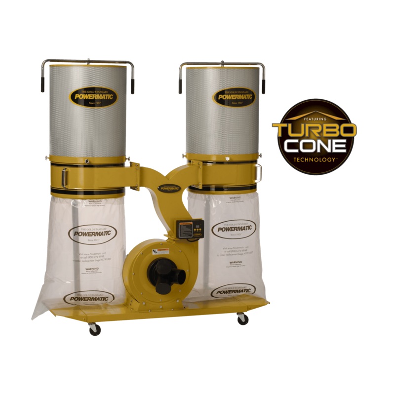 PM1900TX-CK3 Dust Collector, 3HP 3PH 230/460V, 2-Micron Canister Kit