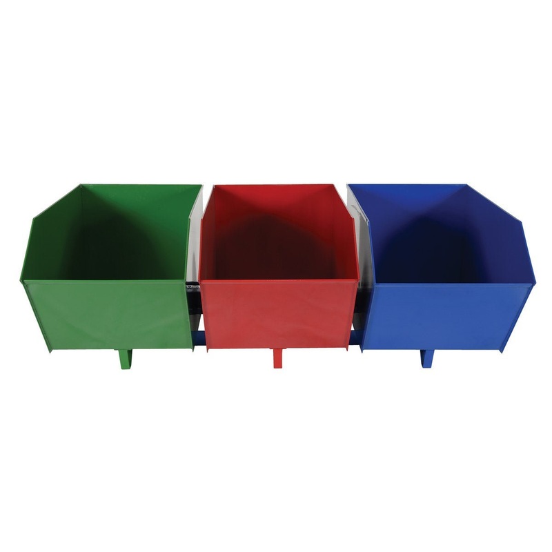 Triple-Bin Recycling Hopper