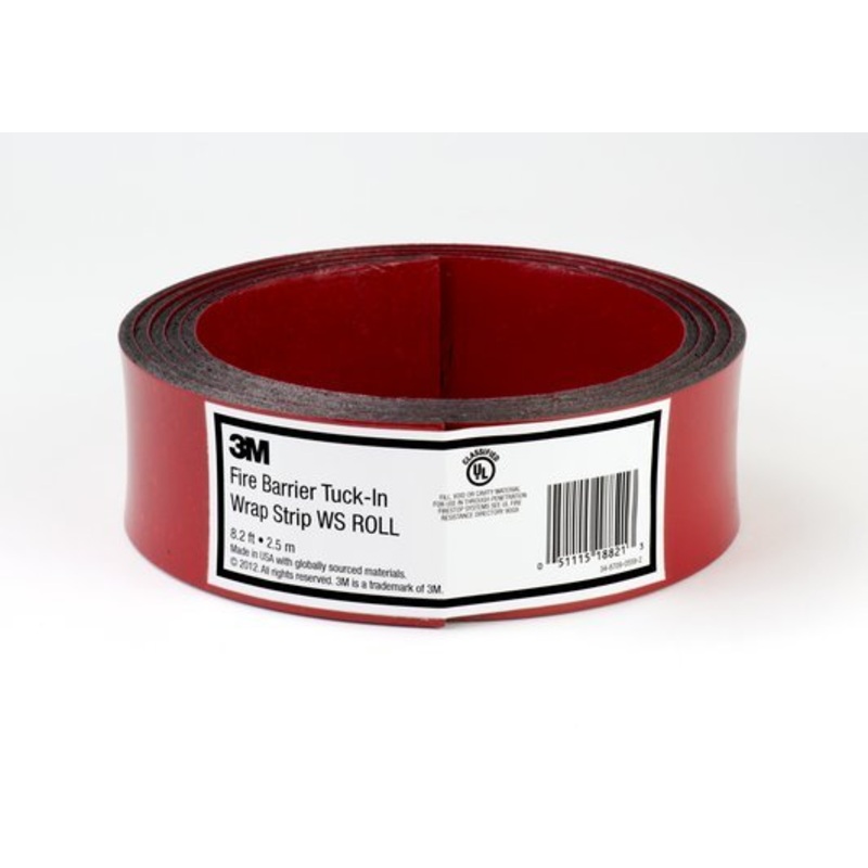 3M Fire Barrier Tuck-In Wrap Strip Roll WS | 2.5 in x 8.2 ft (6 rolls/case)