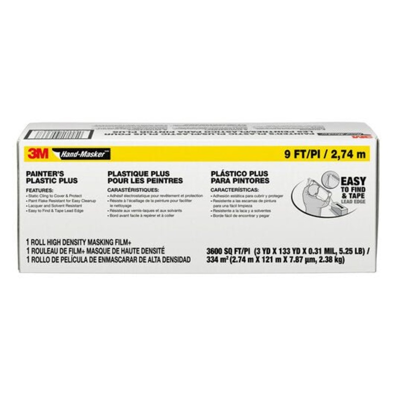 3M Hand-Masker Masking Film|9 ft. X 400 ft. (15 Count)|12 ft. X 400 ft. (15 Count)