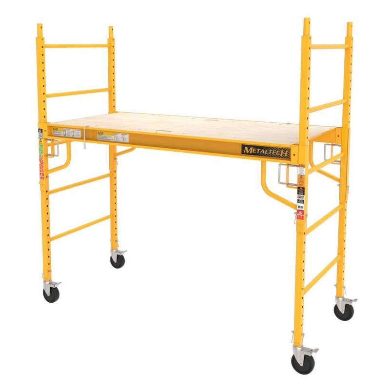 Jobsite Series 6 Baker|Jobsite Series 6 Baker – Standard – Unit Only|Jobsite Series 6 Baker Trapdoor – Unit Only|Jobsite Series 6 Baker with Anti-Slip Deck – Unit Only|Guardrail System|Scafflock Safety Brakes|39″ High Extension|Set of 14″ Outriggers|Tool