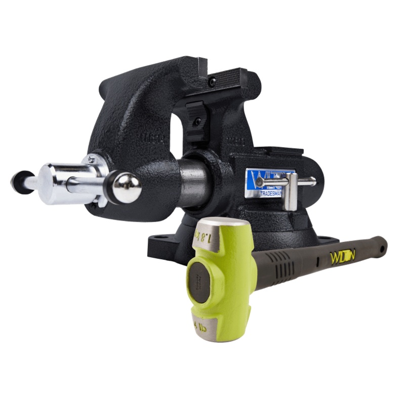 SE Tradesman 1755 Bench Vise and B.A.S.H 20416 Sledge Hammer