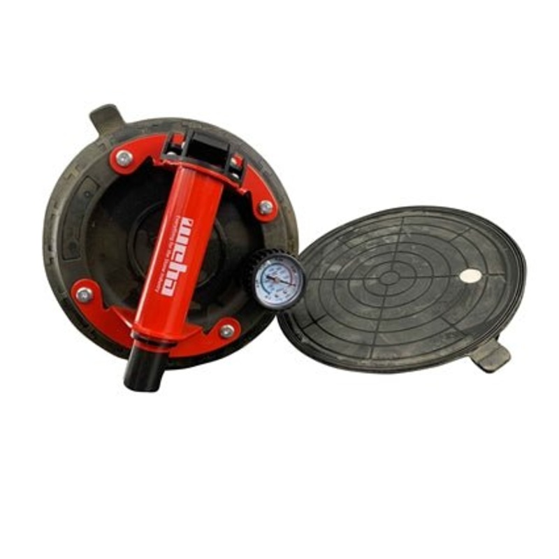 8 Metal Vacuum Suction Cup with Gauge