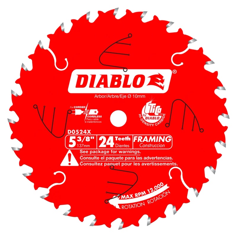 5-3/8 in. x 24 Tooth Framing Trim Saw Blade – 18 per Order
