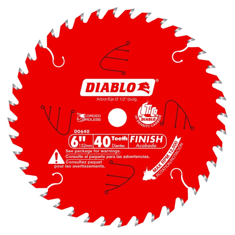 6 in. x 40 Tooth Finish Saw Blade for Port-Cable Saw Boss – 15 per Order