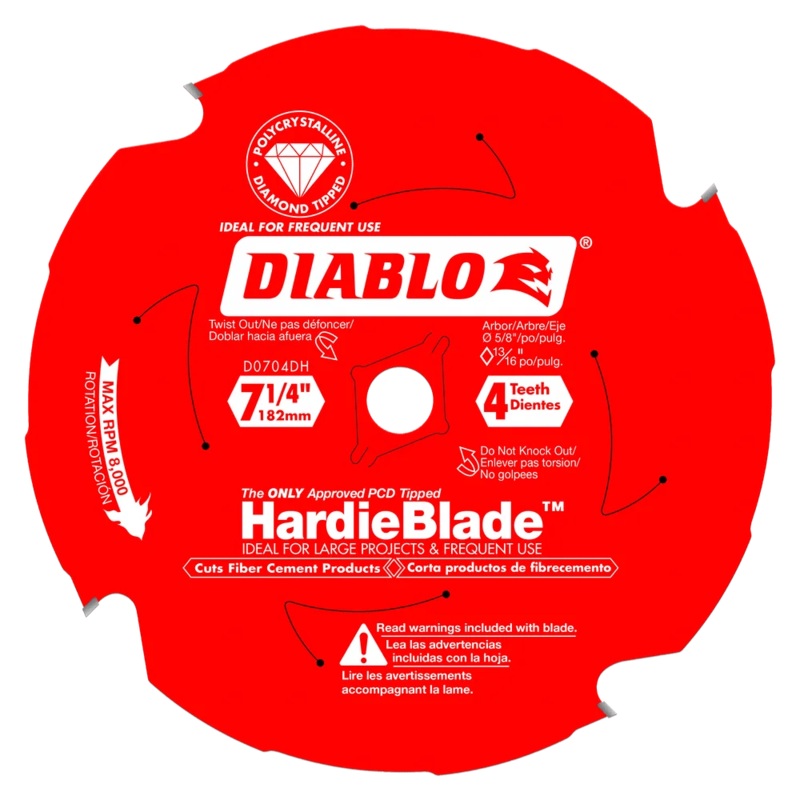 7-1/4 in. x 4 Tooth Fiber Cement – 6 per Order