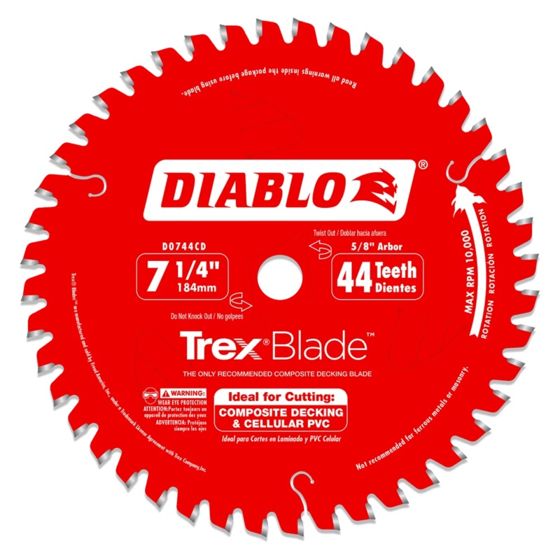 7-1/4 in. x 44 Tooth Composite Material/Plastics – 10 per Order