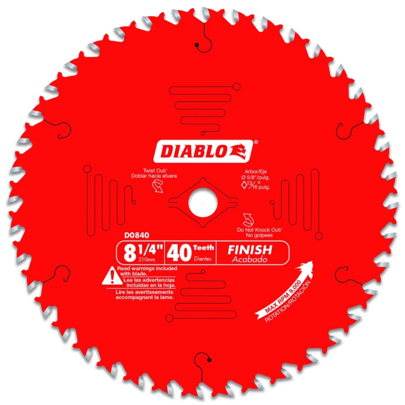 8-1/4 in. x 40 Tooth Finishing Saw Blade – 8 per Order