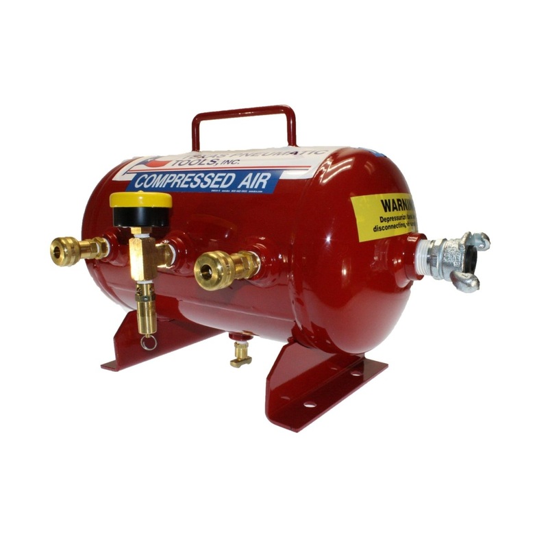 X-3AMF-TQC(1/2) – Air Manifold (2.5 Gal, ASME Tank w/ 1/4 Industrial Quick Connect Fittings)
