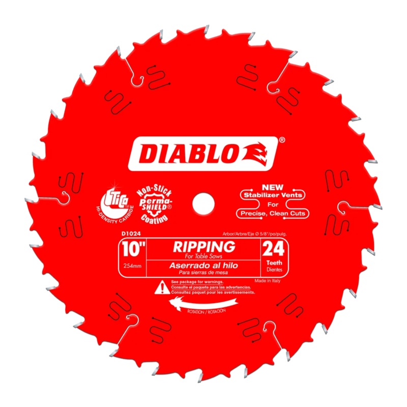 10 in. x 24 Tooth Ripping Saw Blade – 10Pack