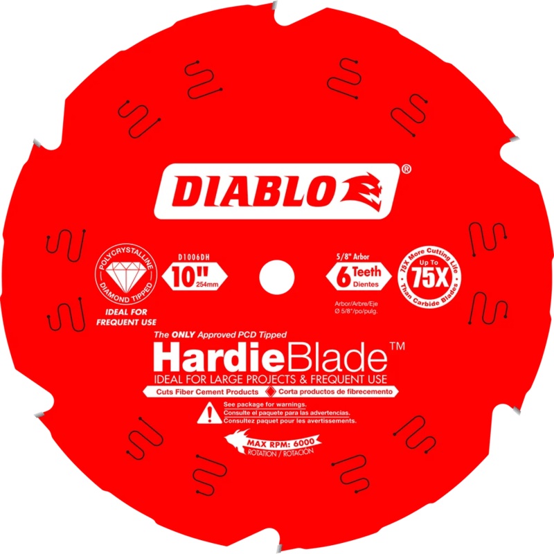 10 in. x 6 Tooth Fiber Cement – 3 per Order