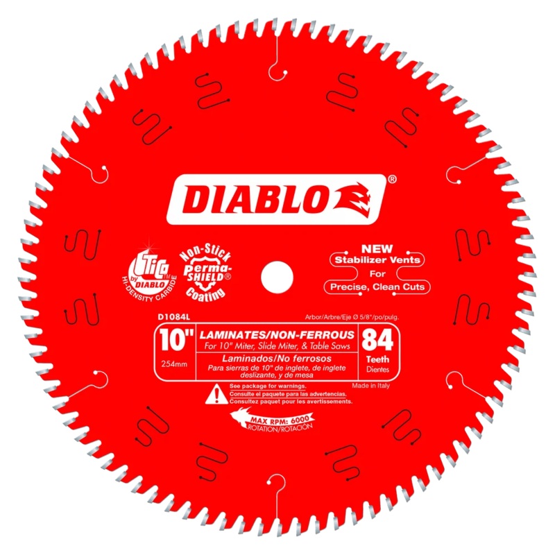 10 in. x 84 Tooth Laminates & Non-Ferrous Metals Saw Blade – 4 per Order