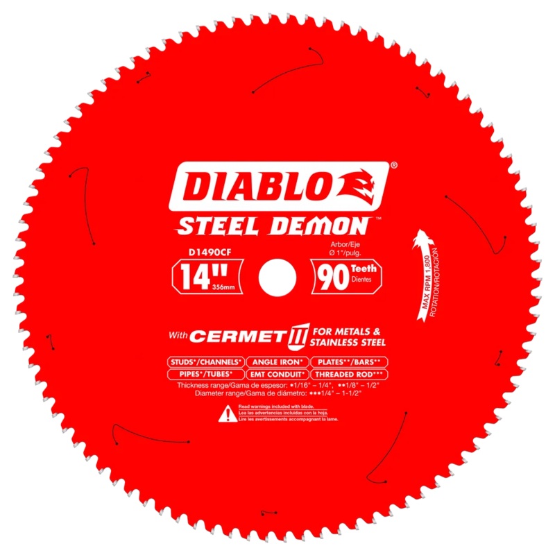 14 in. x 90 Tooth Cermet II Saw Blade for Metals and Stainless Steel – 2 per Order