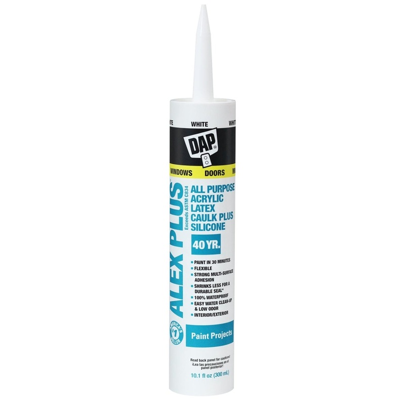 ALEX PLUS All Purpose Acrylic Latex Caulk Plus Silicone – 12 Count