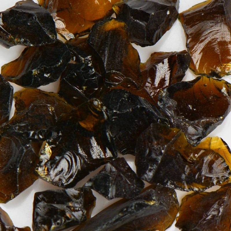 Amber Brown Fire Glass|50 Lb.|25 Lb.|10 Lb.|5 Lb.|1 Lb.||2 (1/4″ – 3/8″)||3 (3/8″ – 1/2″)