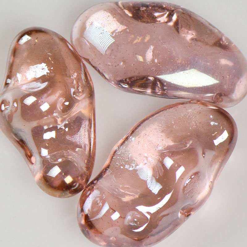 Cotton Candy Iridescent Jelly Bean Glass