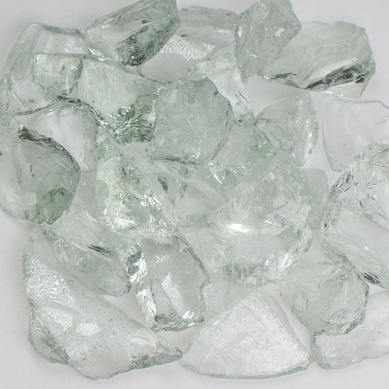 Crystal Clear Fire Glass|50 Lb.|25 Lb.|10 Lb.|5 Lb.|1 Lb.||2 (1/4″ – 3/8″)||3 (3/8″ – 1/2″)