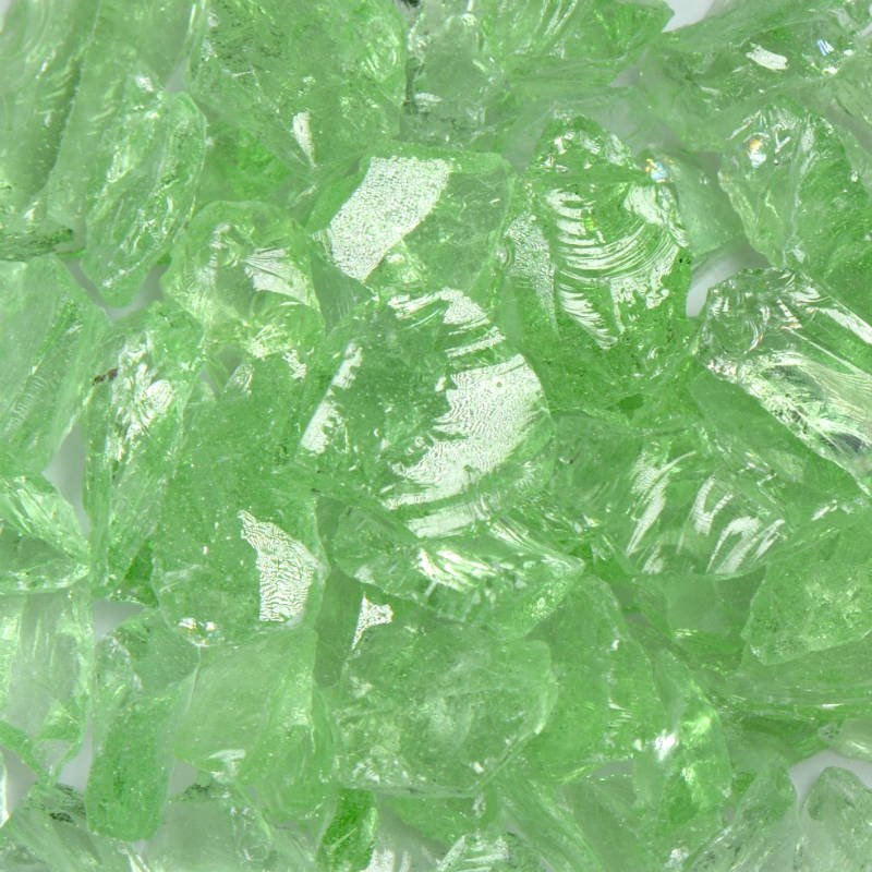 Crystal Green Landscape Glass|50 Lb.|25 Lb.|10 Lb.|5 Lb.|1 Lb.|Small (1/4″ – 1/2″)|Medium (1/2″ – 1″)|Large (1″ – 2″)