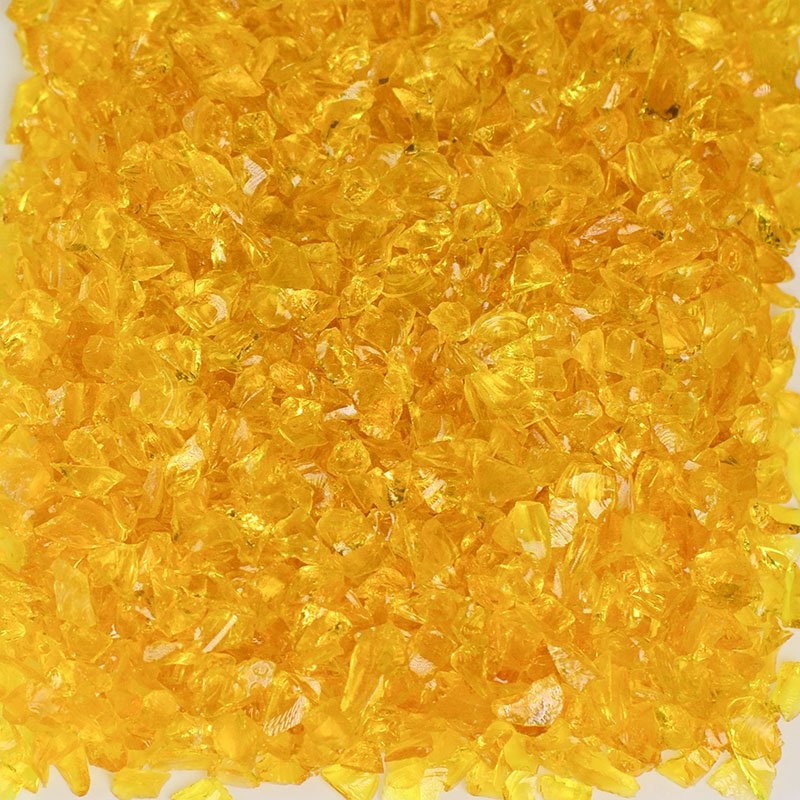 Flat Yellow Terrazzo Glass|50 Lb.|25 Lb.|10 Lb.|5 Lb.|1 Lb.