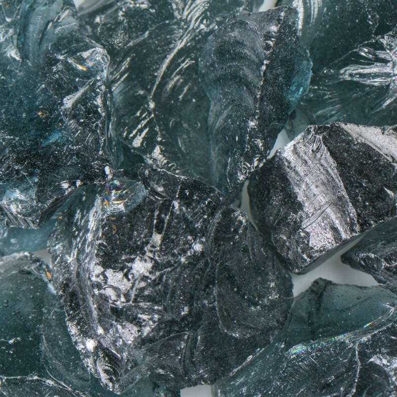 Gray Fire Glass|50 Lb.|25 Lb.|10 Lb.|5 Lb.|1 Lb.||2 (1/4″ – 3/8″)|Medium (1/2″ – 1″)