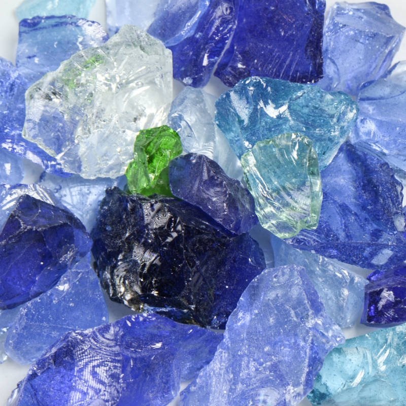 River Mix Landscape Glass|50 Lb.|25 Lb.|10 Lb.|5 Lb.|1 Lb.|Small (1/4″ – 1/2″)|Medium (1/2″ – 1″)|Large (1″ – 2″)