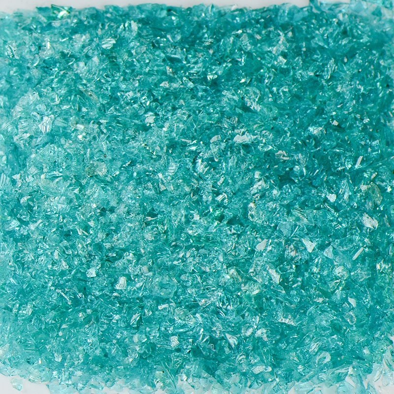 Teal Terrazzo Glass|50 Lb.|25 Lb.|10 Lb.|5 Lb.|1 Lb.||0 (1/16″ – 1/8″)||2 (1/4″ – 3/8″)||3 (3/8″ – 1/2″)