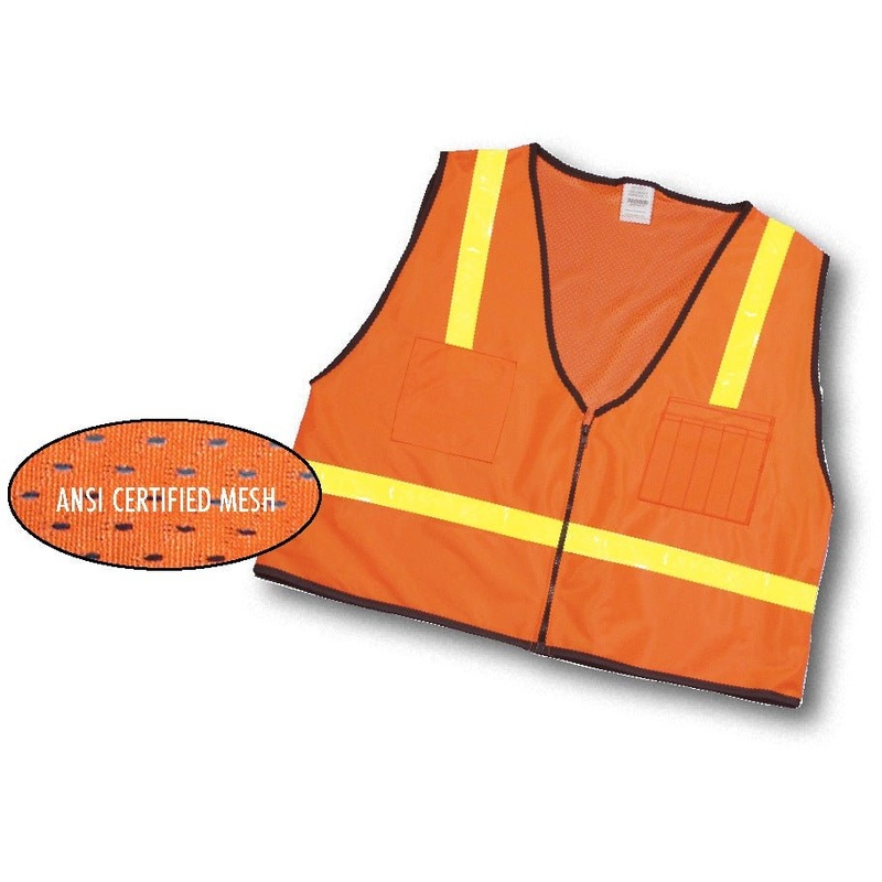 ANSI Class 1 Surveyor Vest Mesh Back With Pockets (12 Count)