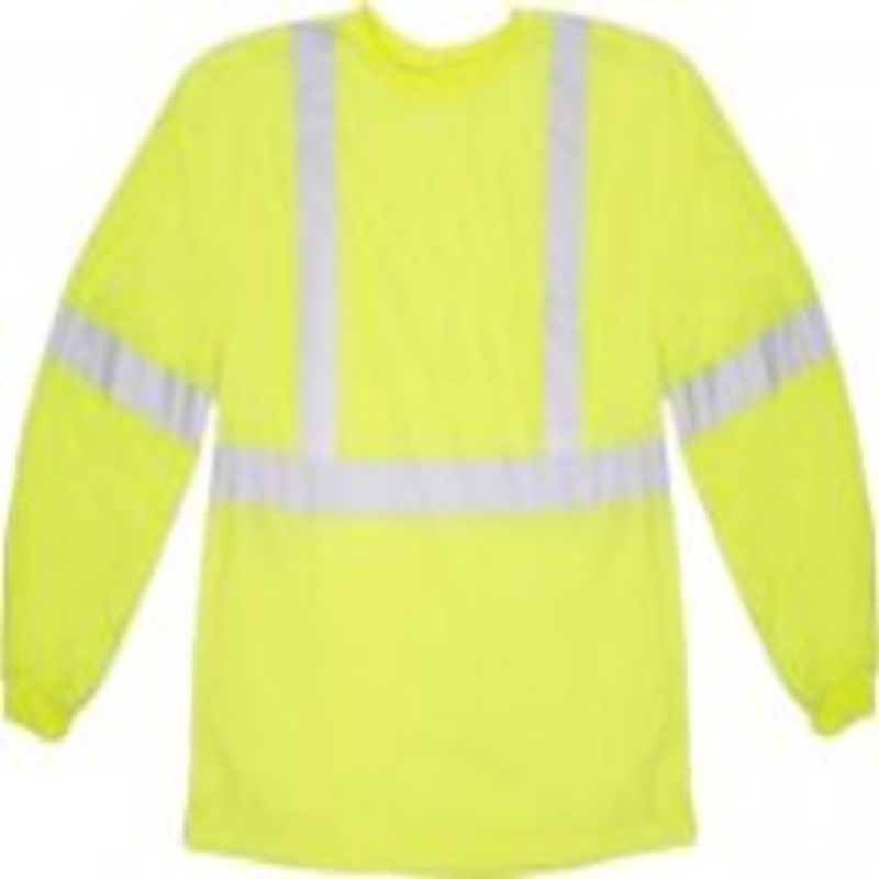 ANSI Class 3 Long Sleeve Lime Tee Shirt (12 Count)