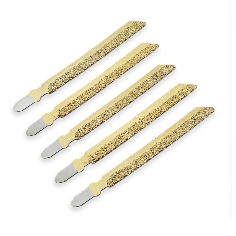 Diamond Jig Saw Blades for Tile Ceramic Brick Granite Marble – 5 Pack