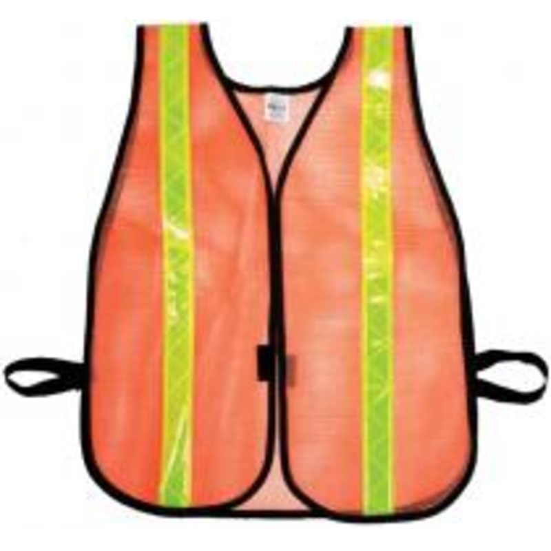 Heavy Weight Safety Vest – 1-3/8 Lime Reflective (12 Count)