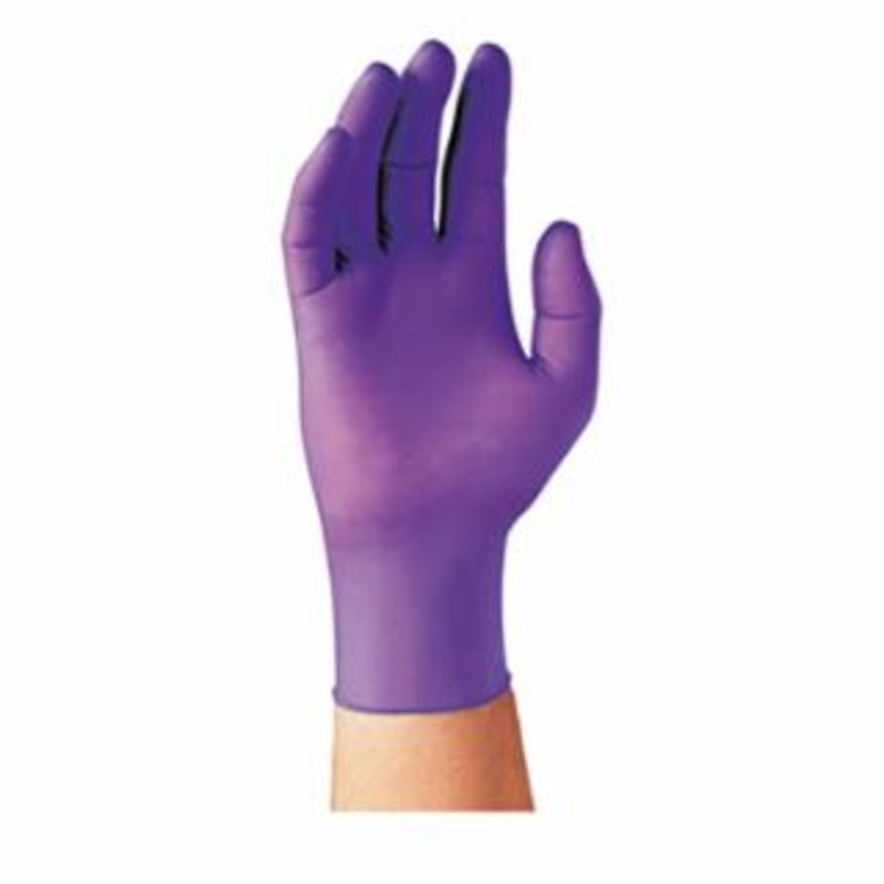 Purple Nitrile Disposable Exam Gloves, Beaded Cuff, Unlined – 100 per Order
