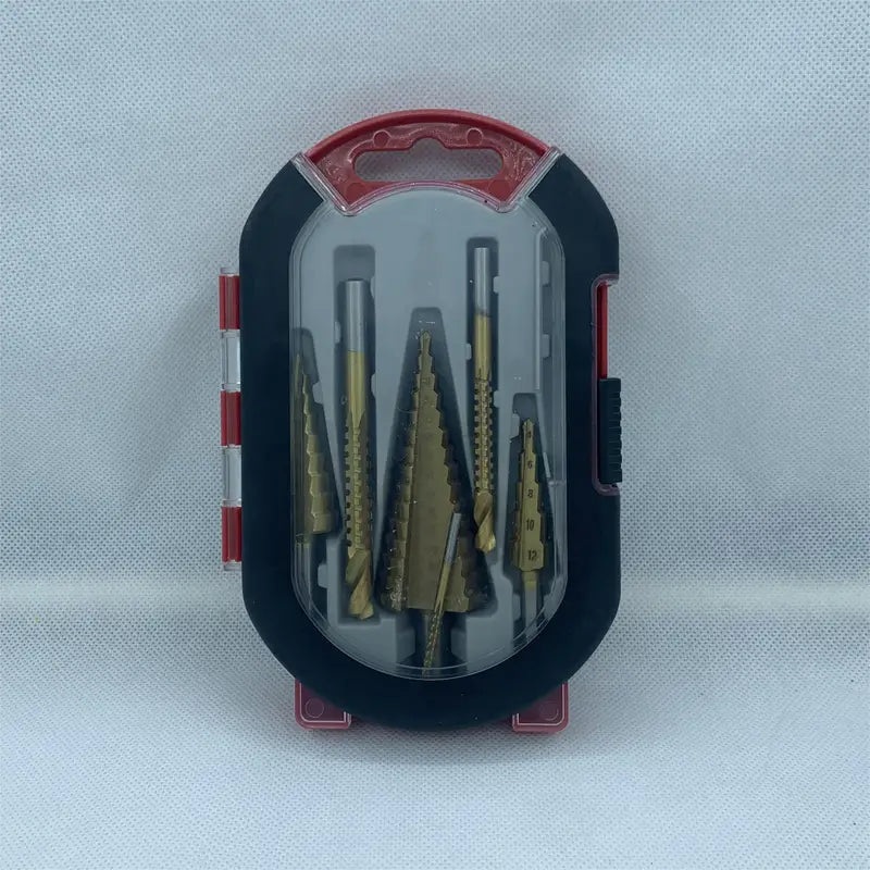 Titanium Step Drill Bits Drilling & Twisting Metal – 6 piece set