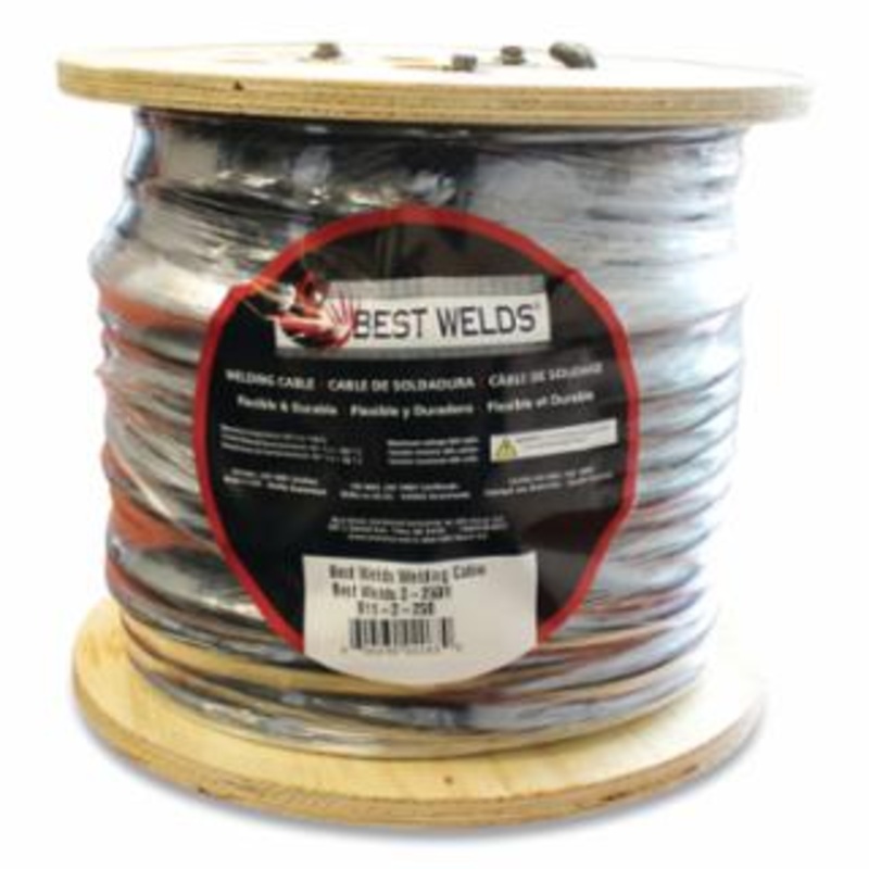 Welding Cable, 1/0 AWG, 250 ft Reel, Black