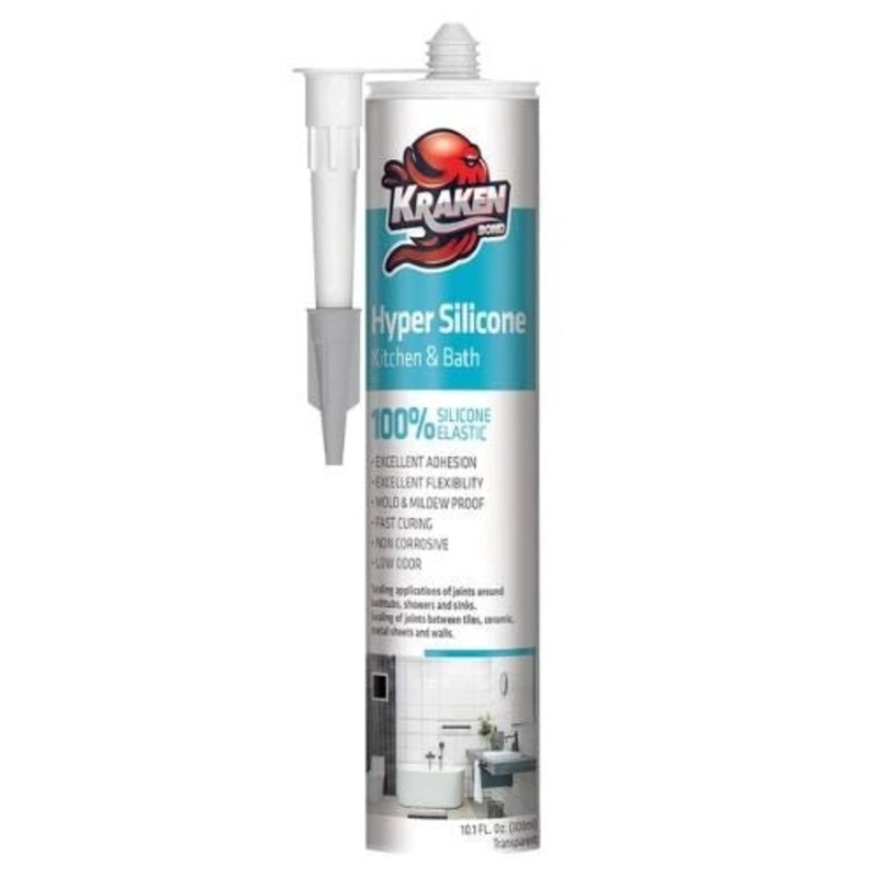 Hyper Kitchen & Bathroom Silicone 300Ml (10.1 FL. OZ) Transparent – 12 COUNT