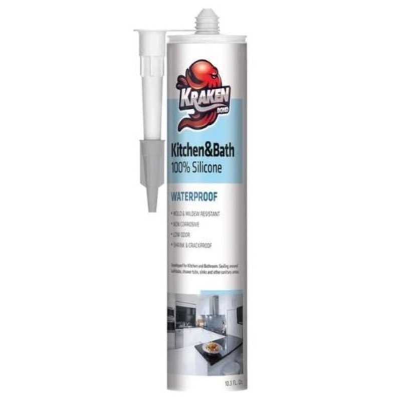 Kitchen & Bathroom Silicone 300 ml (10.1 FL Oz) White – Case of 12