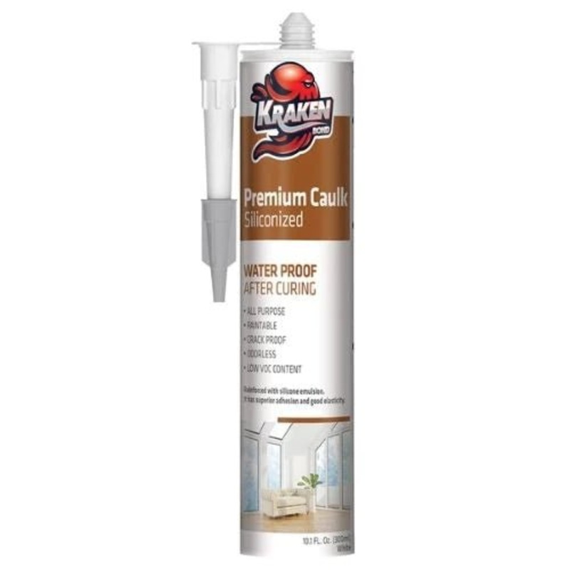 Premium Siliconized Caulk Sealant 300 ml (10.1 FL Oz.) White – Case of 12