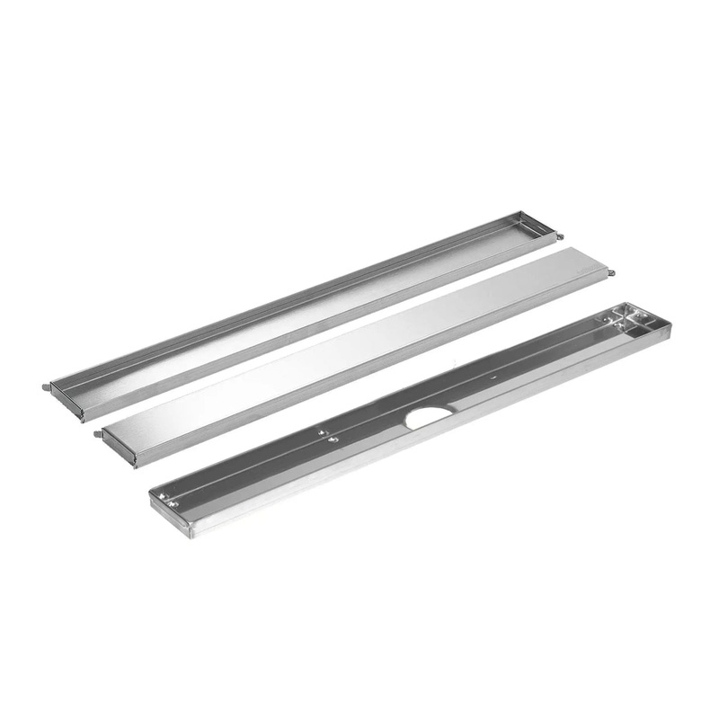 VLMD Drain Channel and Design Grate Doubleface Stainless Steel Brushed