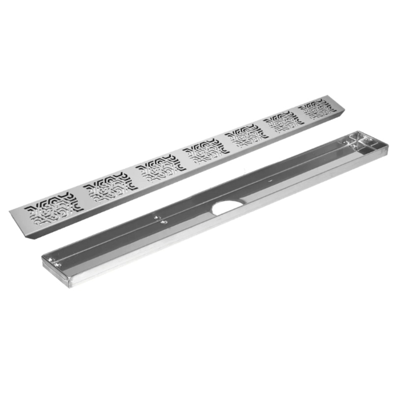 VLMP Drain Channel and Design Grate Penta Stainless Steel Brushed