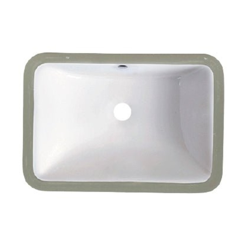 18 x 12 Porcelain Undermount Rectangle Lavatory Sink