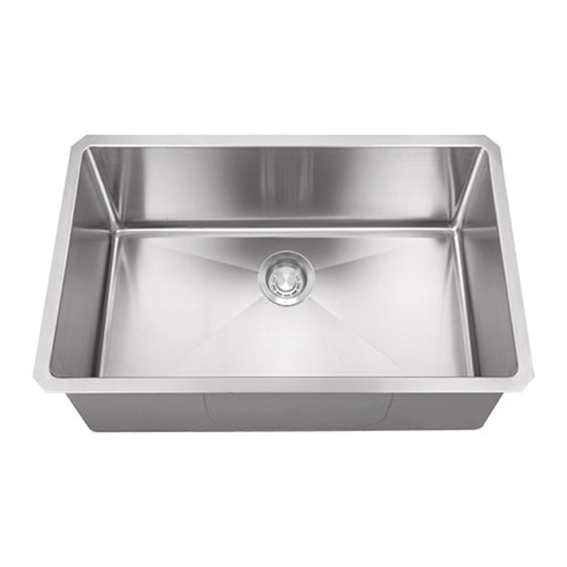 18g Micro Radius 3018 Single Bowl Undermount Stainless Steel Kitchen Sink