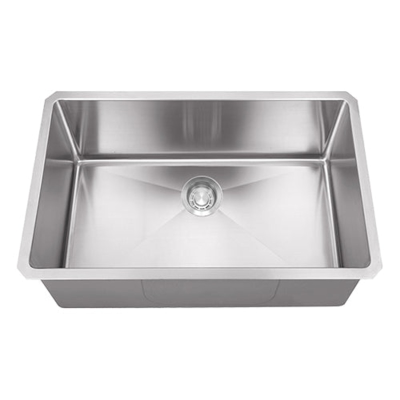 18g Micro Radius 3218 Single Bowl Undermount Stainless Steel Kitchen Sink