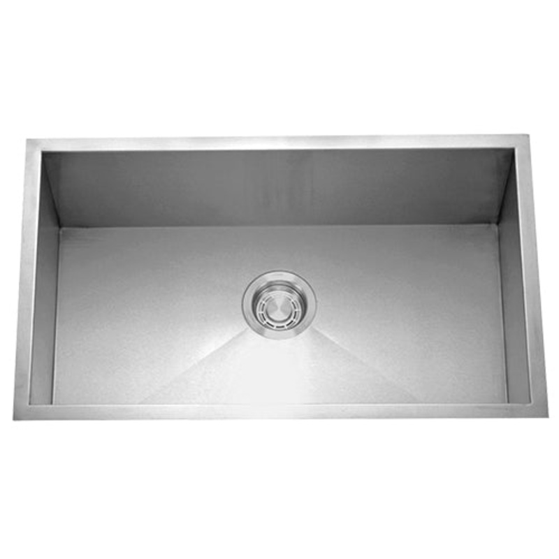 18g Zero Radius 3018 Single Bowl Undermount Stainless Steel Kitchen Sink