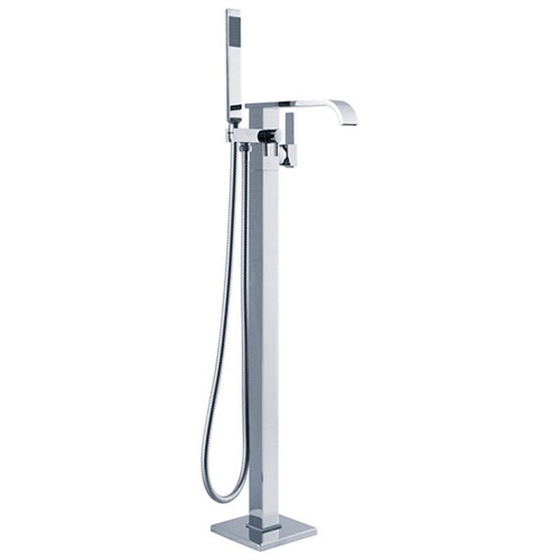 Dakota Sinks DSF-00BTF03CR Signature 41 Inch Floor Mounted Bathtub Filler